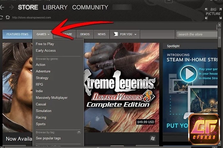 Để khám phá các trò chơi miễn phí trên Steam, bạn có thể tìm kiếm thông qua tag “Free to Play”