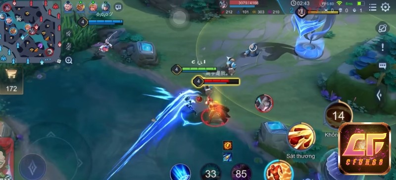 Giai đoạn đầu game anh em hãy tận dụng độ cơ động từ chiêu 1 để cấu rỉa đối thủ 